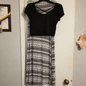 2 piece crop top & skirt